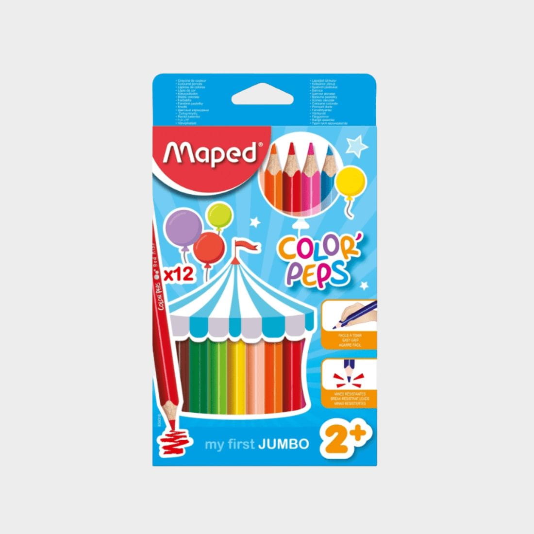 Lapices de colores MAPED Maxi Jumbo Color Peps x12