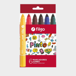 Marcadores FILGO Jumbo escolar al agua x 6 un.