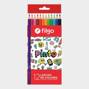 Lápices de colores pinturitas FILGO x 12 Colores Largos