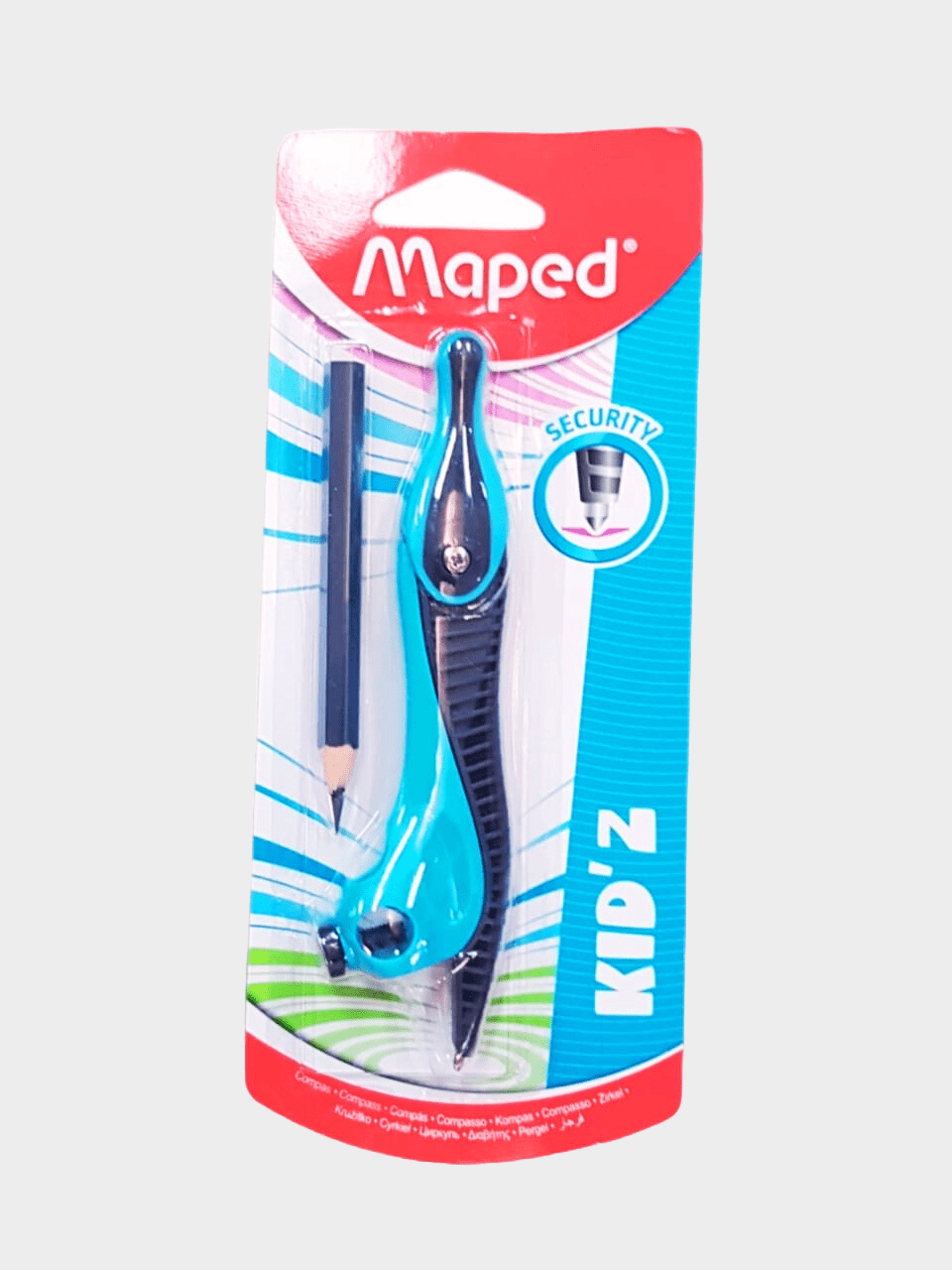 Compás plástico MAPED abrazadera azúl con lápiz - Imagen 2