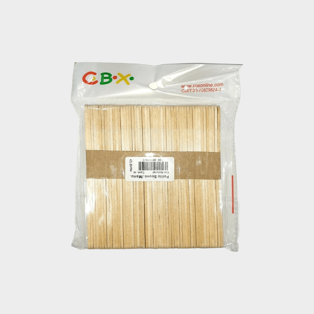 Palito de helado natural CBX 50 un.