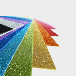 Goma eva brillosa/ gritter - pliego