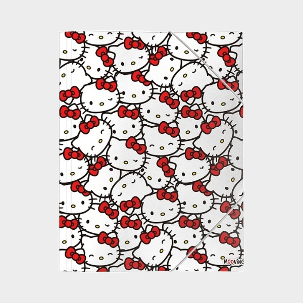 Carpeta oficio / dibujo MOOVING 3 solapas Hello Kitty con moños