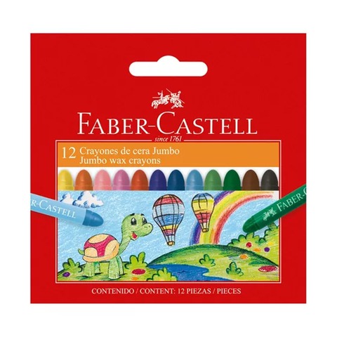 Crayones de cera FABER CASTELL finos x12 un. - Imagen 3