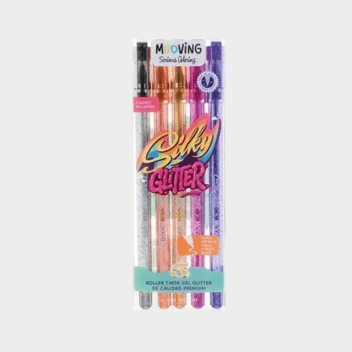 Roller MOOVING tinta gel con glitter / brillos x5