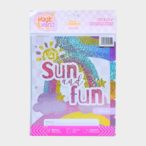 Separadores de materias c/solapa nº3 REXON hologlitter x 5un.