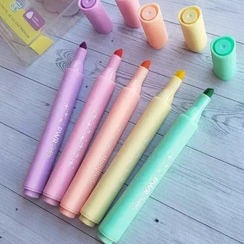 Resaltador MOOVING coloring PWR Pastel lavable pack x5 - Imagen 3