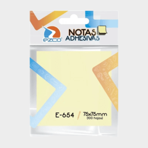 Notas adhesivas EZCO amarilla 75x75mm x 100hj