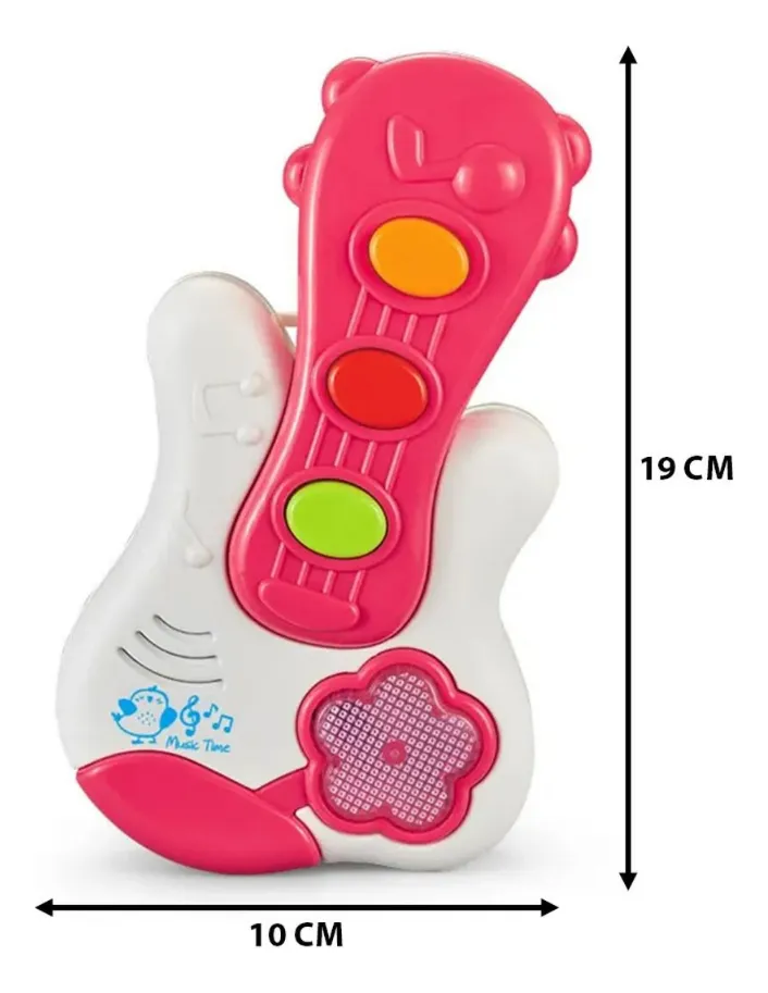 Guitarra con luz y sonidos juguete musical para bebé - Imagen 3