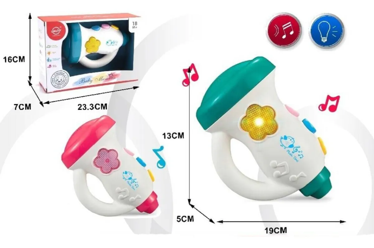 Trompeta con sonidos juguete musical para bebé - Imagen 2