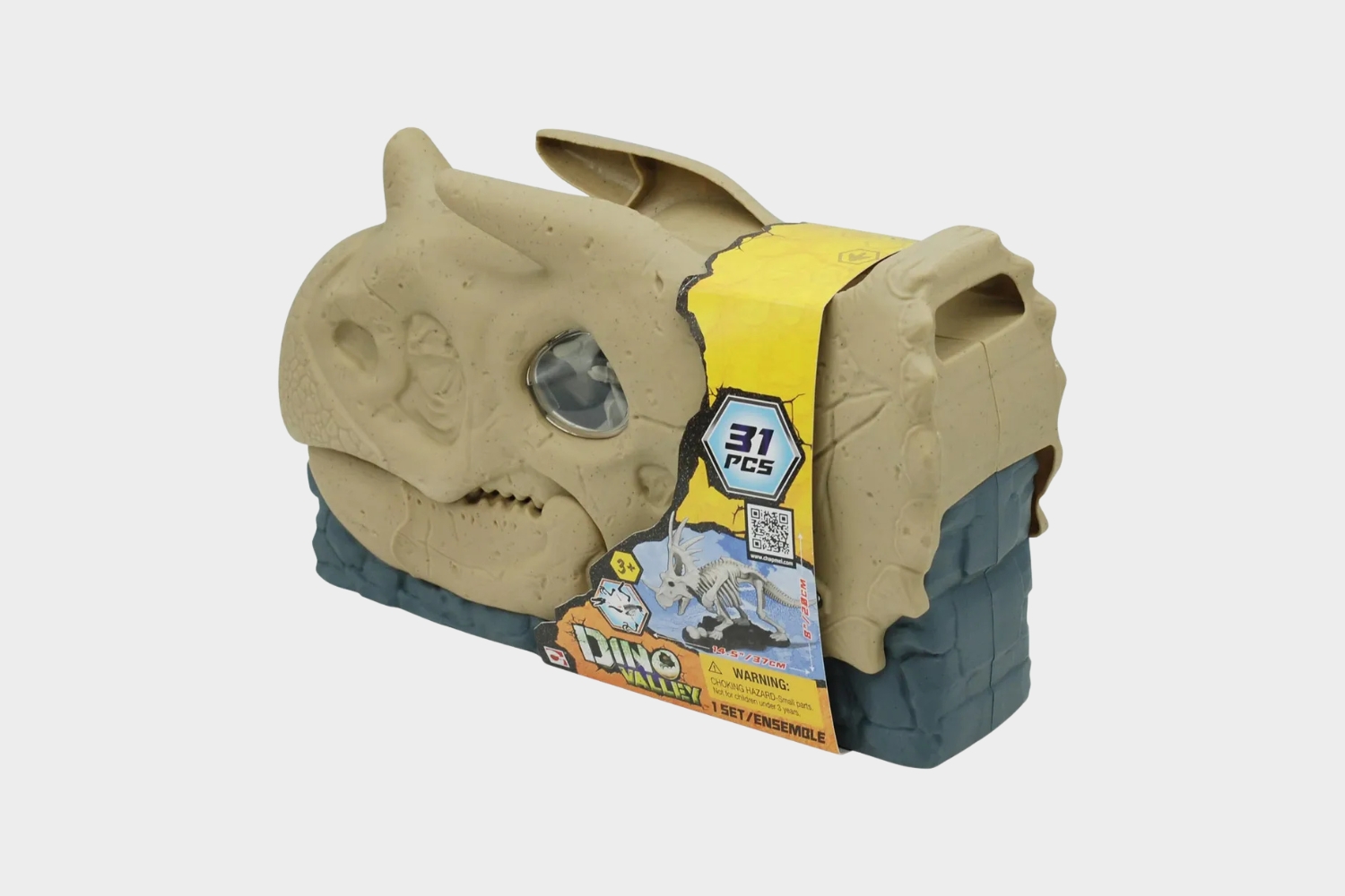 Dino esqueleto x 31 piezas con maletín cráneo contenedor