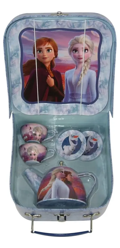 Set de juego de Te metal con bandeja en valija Frozen - Imagen 2