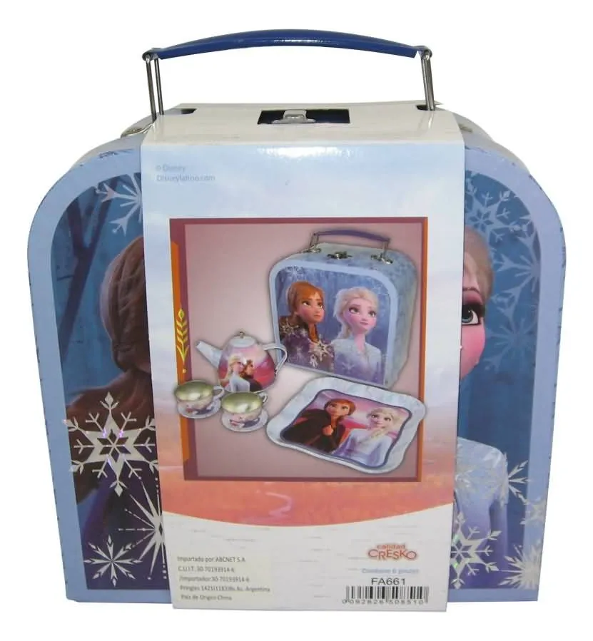Set de juego de Te metal con bandeja en valija Frozen - Imagen 3