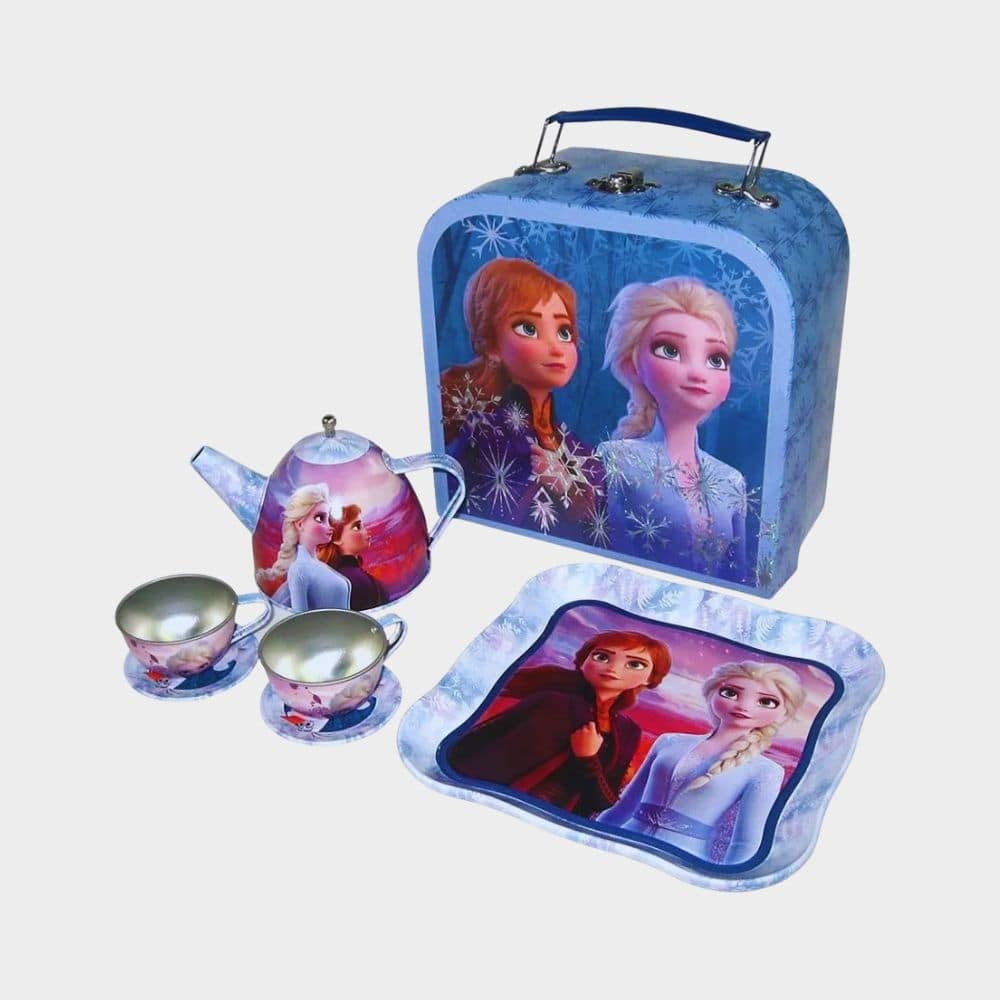Set de juego de Te metal con bandeja en valija Frozen
