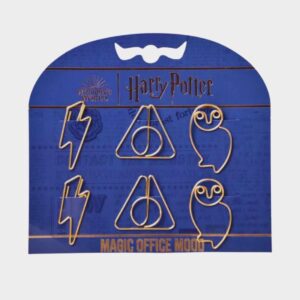 Paper Clips Harry Potter Con 6 Formas Mooving Color Dorado