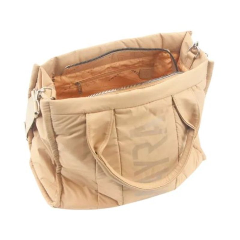 Cartera Urbana Dama Mujer Amayra Camel 67.c25042r Liso Níquel - Imagen 2
