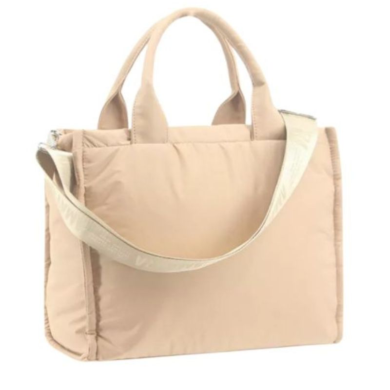 Cartera Urbana Dama Mujer Amayra Camel 67.c25042r Liso Níquel - Imagen 4