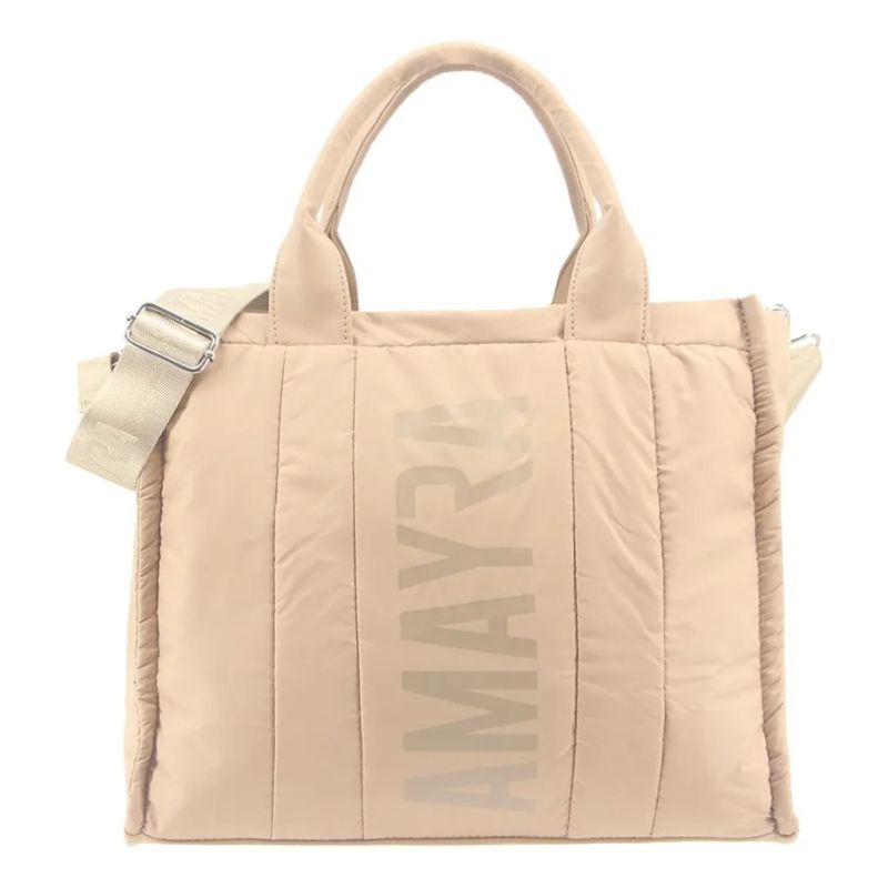 Cartera Urbana Dama Mujer Amayra Camel 67.c25042r Liso Níquel - Imagen 3