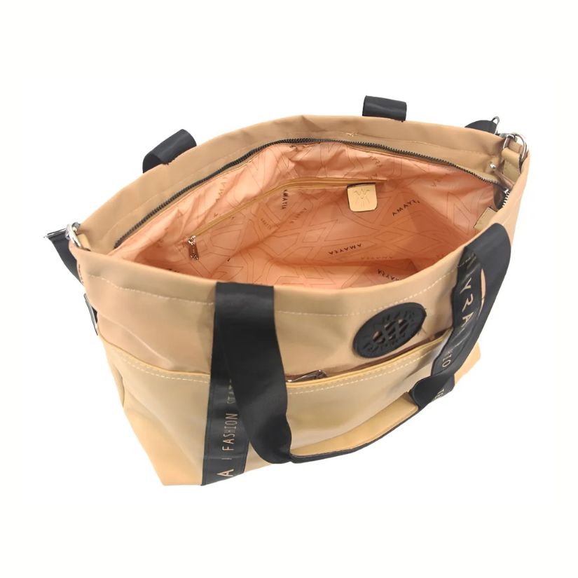 Cartera Amayra Camel 67.c2308.2 Doble Bolsillo Correa - Imagen 2
