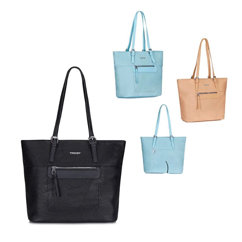 Cartera Trendy Mujer Dama Grande Shopper kaki 17027 - Imagen 2