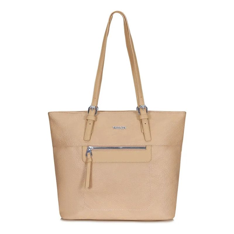 Cartera Trendy Mujer Dama Grande Shopper kaki 17027 - Imagen 3