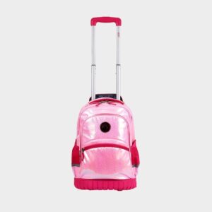 Mochila Con Carro Elf Base De Goma Lisa Rosa 6448A