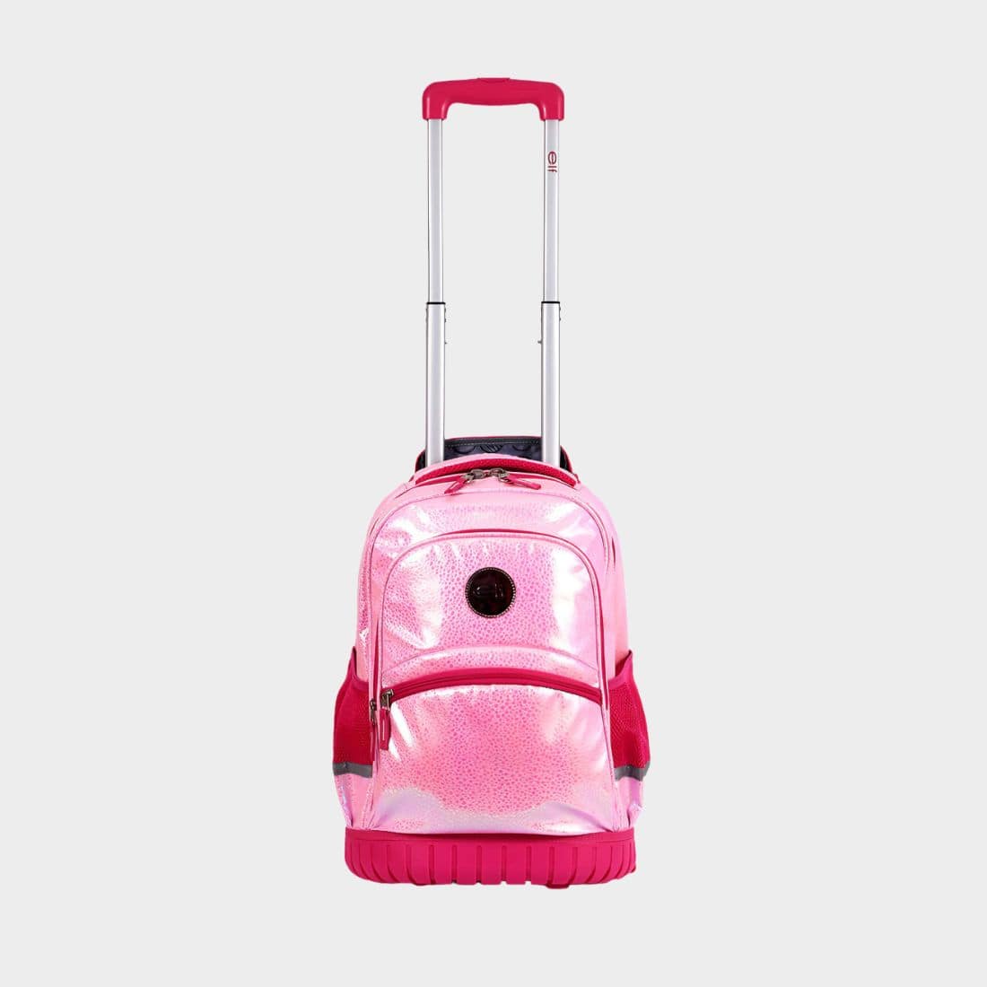 Mochila Con Carro Elf Base De Goma Lisa Rosa 6448A