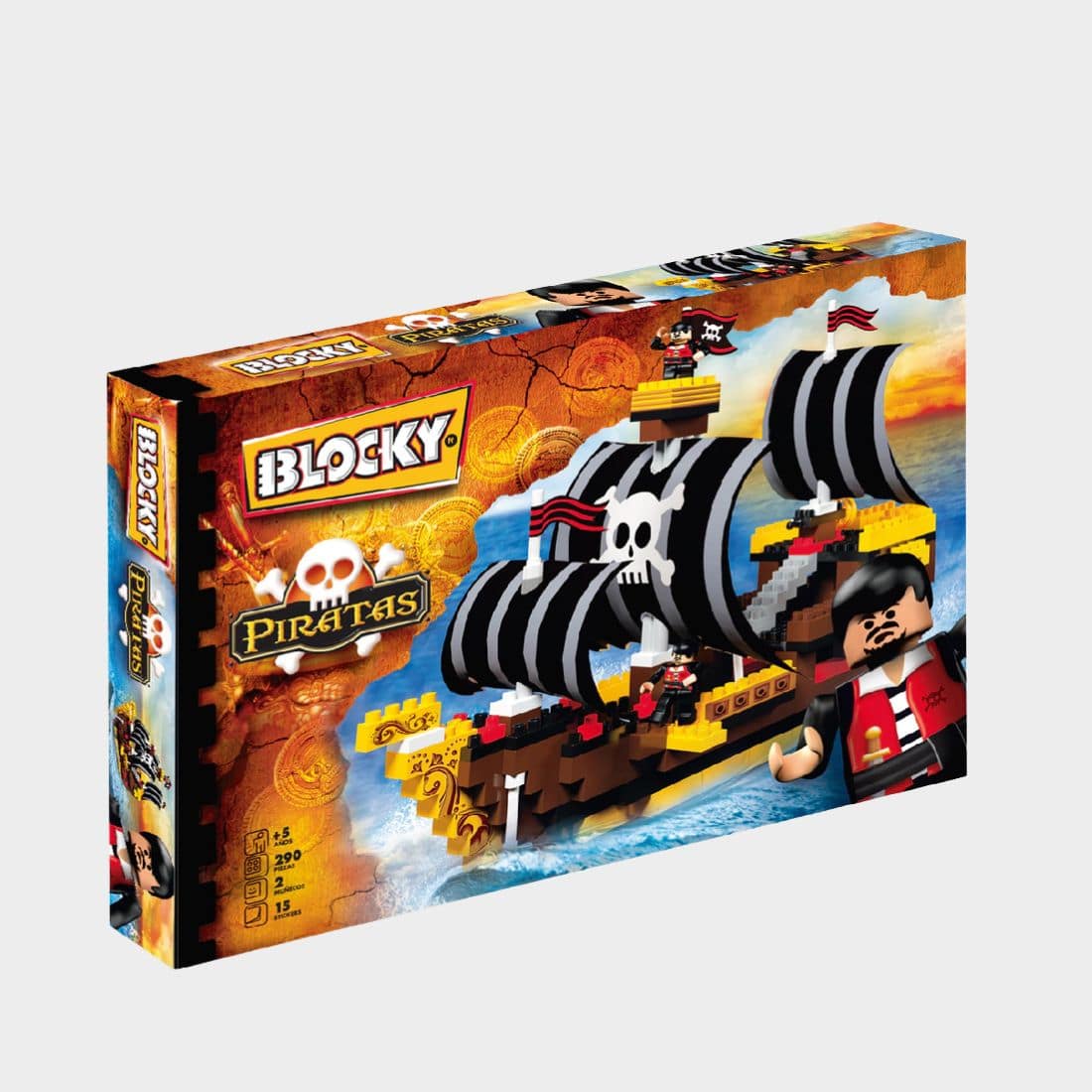 Ladrillos y bloques Piratas (290 piezas) BLOCKY