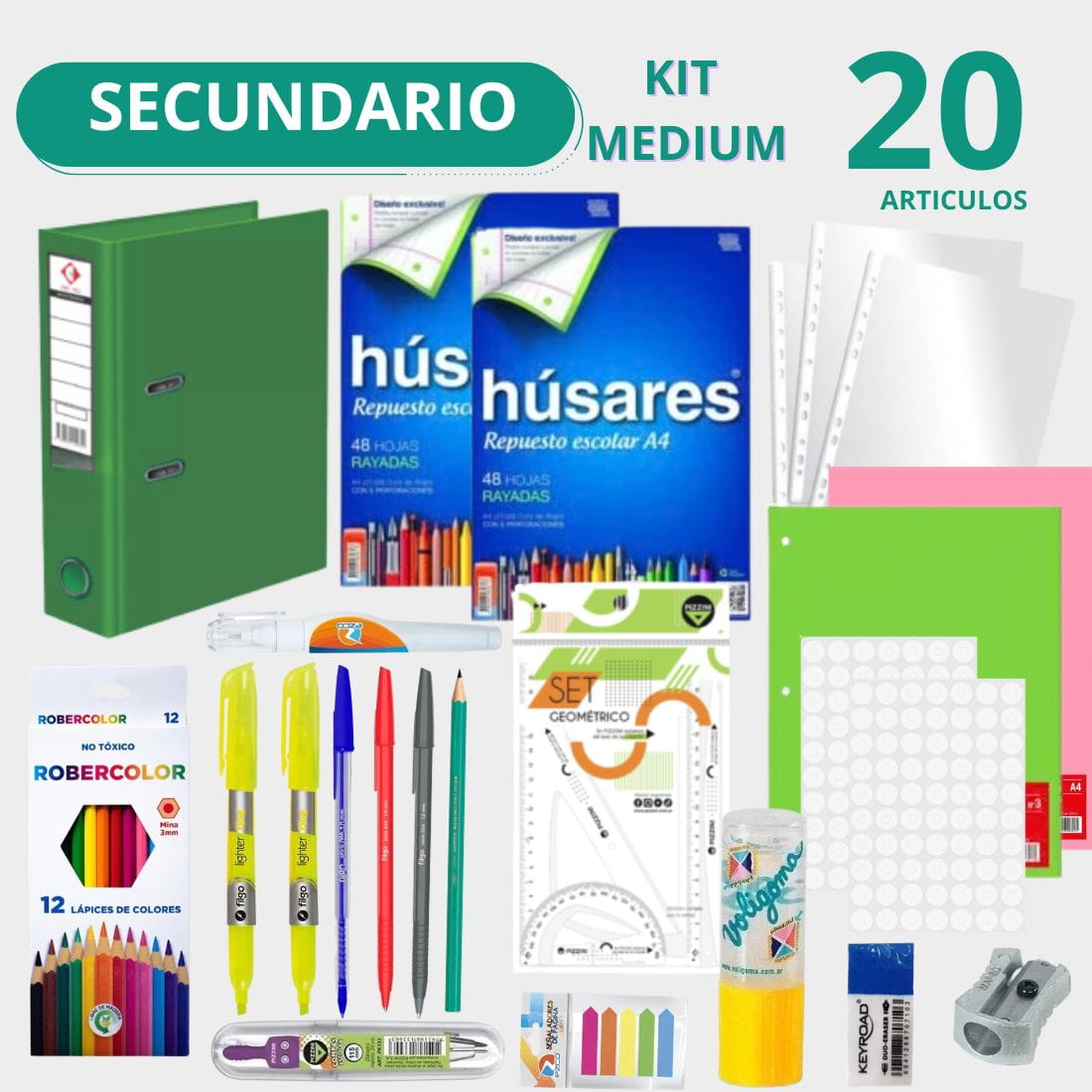 Kit Secundario Combo medium 20 unidades
