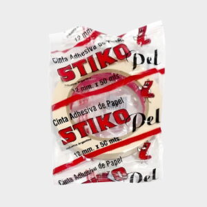Cinta adhesiva de papel STIKO 12mm x 50mts.