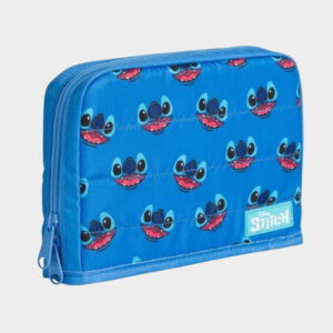 Cartuchera Canopla Mooving Slim 1 piso Stitch Azul
