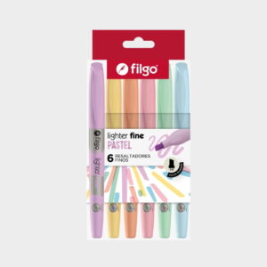 Resaltador fino FILGO Lighter Fine pastel 6 unidades