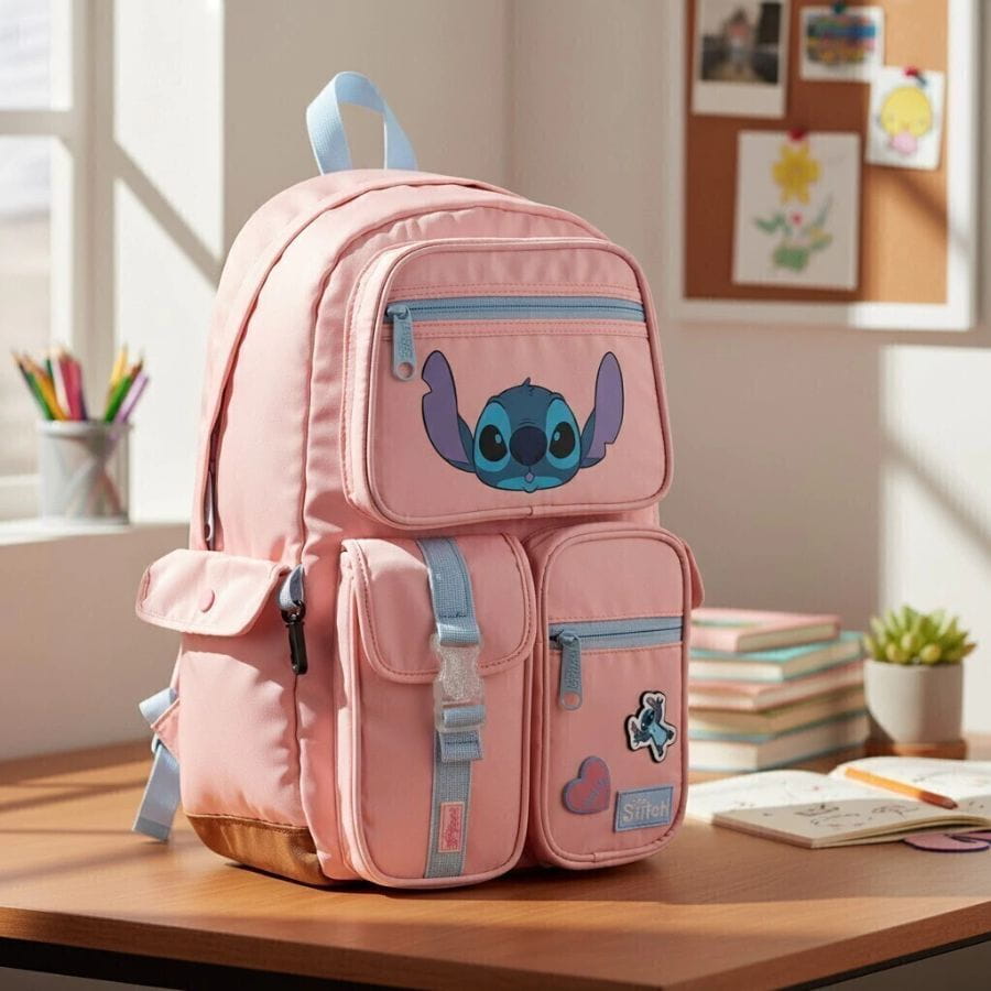 Mochila Espalda Mooving Stitch Pink 20 Litros Juvenil - Imagen 6