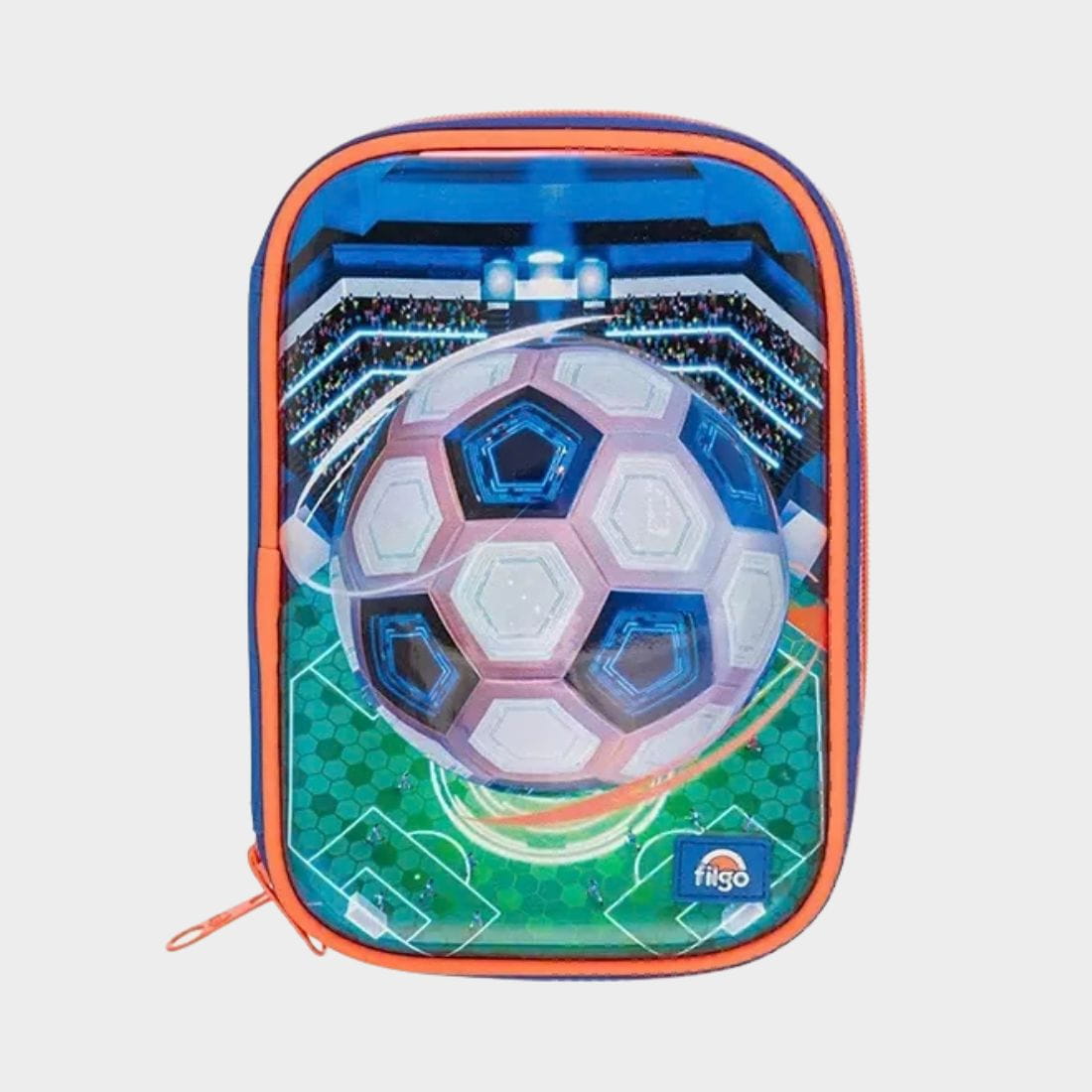 Canopla Cartuchera 3d Filgo pelota de futbol con relieve