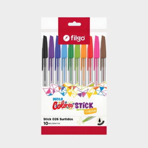 Boligrafo Filgo Stick 1mm 026 x10 Colores Surtidos
