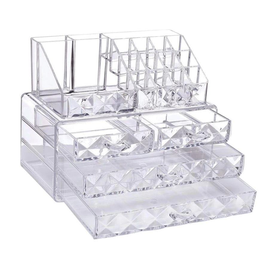 Organizador escritorio IBI CRAFT diamond acrílico cristal - Imagen 3