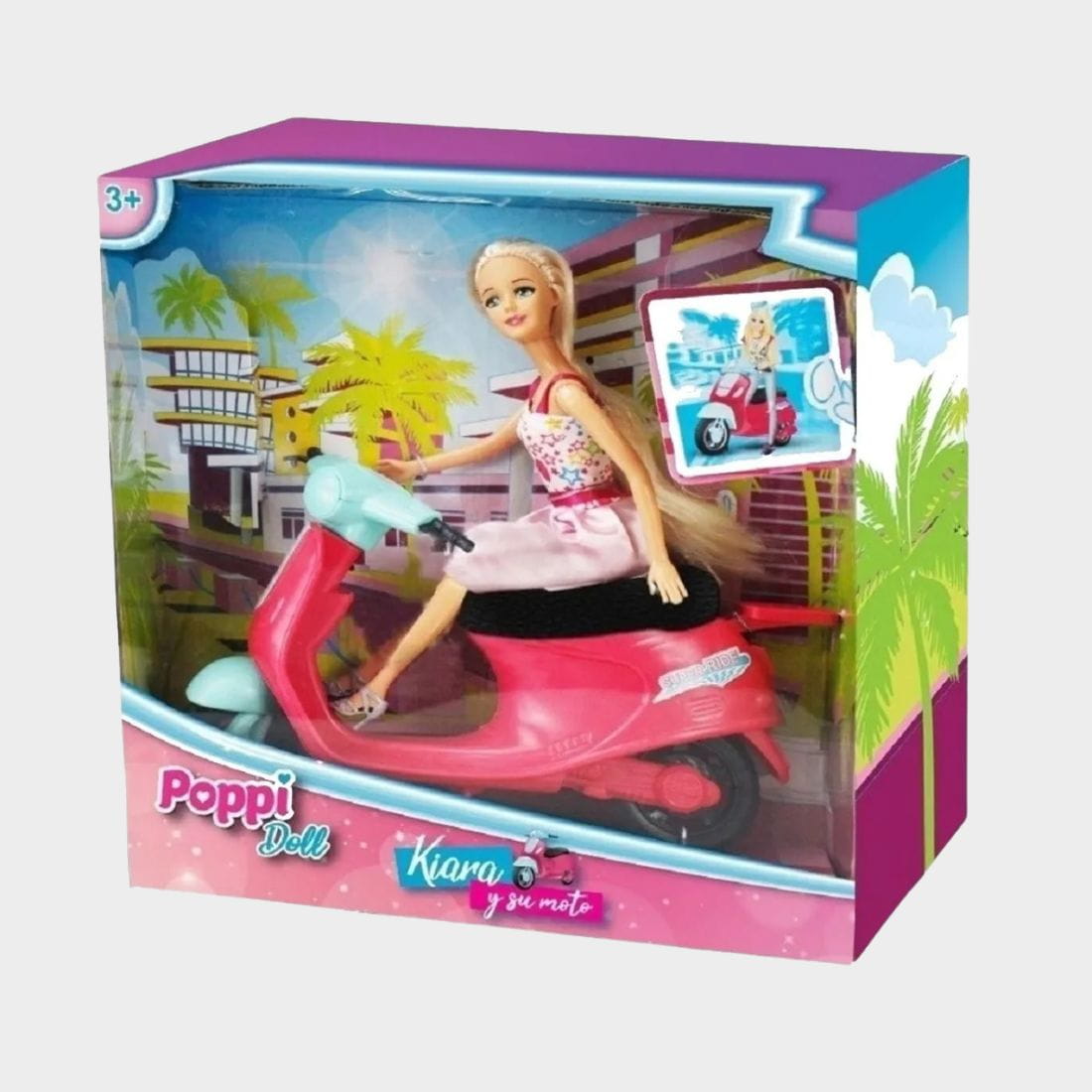 Muñeca Kiara Y Su Moto Poppi Doll Art B089