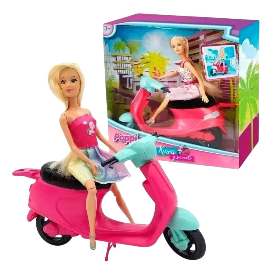 Muñeca Kiara Y Su Moto Poppi Doll Art B089 - Imagen 2