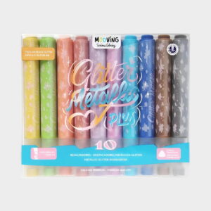 Resaltador MOOVING con glitter metalicos brillo x10 colores