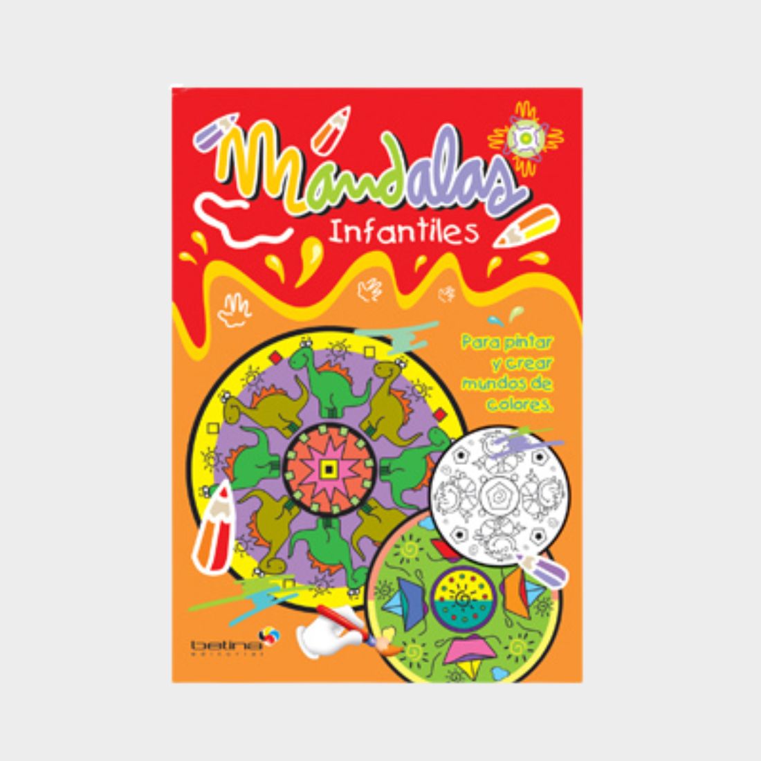 Mandalas infantiles Mundo de colores - Tapa Roja