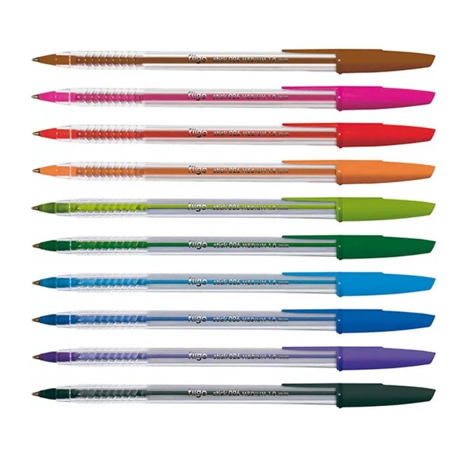 Bolígrafo Birome Filgo Stick 026 Pack X 10 Colores Trazo 1mm - Imagen 2